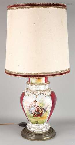 Big old porcelain table lamp. Made of a Viennese-style