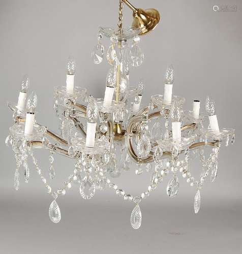 Large crystal glass chandelier. 21st century. Size: ø