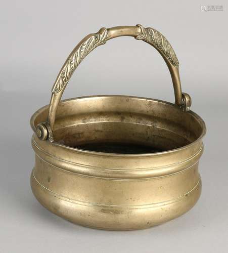 17th - 18th Century large bronze holy water container