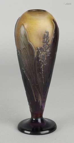 Antique French Emile Gallé vase. 1846 - 1904. With