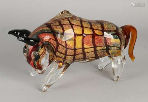 Glass artist bull. Glasfusing including metal. 21st