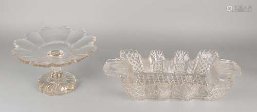 Two parts antique crystal. 19th century. One time