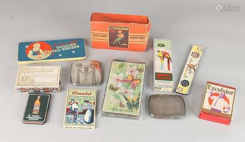 Lot advertising + packaging. 20th century. Two