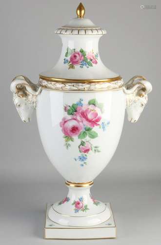 Large German Fürstenberg porcelain ceremonial vase with