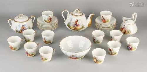 19th Century hand painted Biedermeier porseleien tea