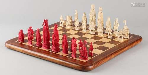 Chinese chess legs with finely carved figures and