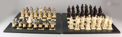 Two chess games. One time set Musicians, Studio Anne