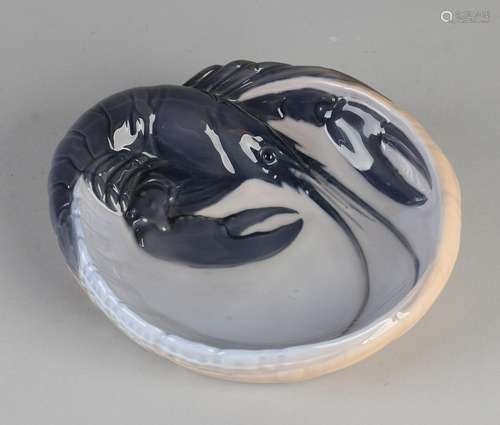 Danish Royal Copenhagen porcelain dish with lobster.