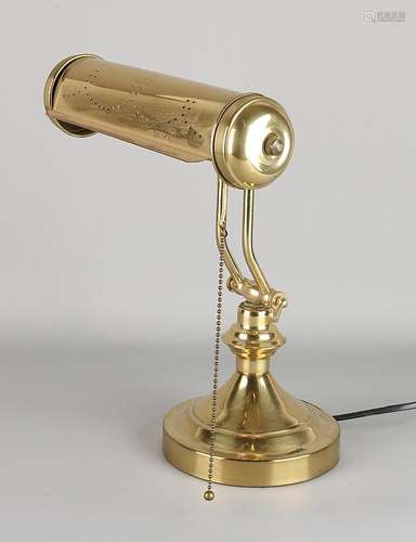 Old brass desk lamp. Second half 20th century. Small