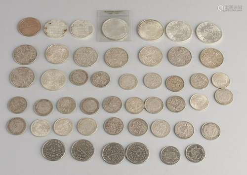 Lots of various silver coins NL including: 2x 50 Gulden