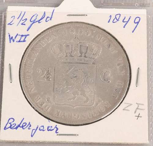 Coin 2.5 Gulden 1849 Willem II.