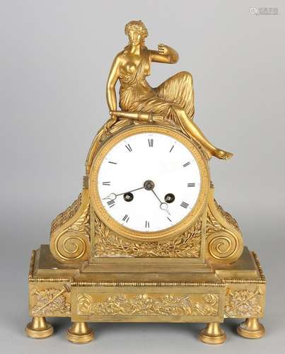 French ormolu bronze Directoire / Empire mantel clock