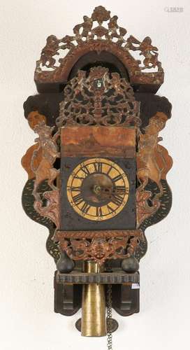 18th - 19th Century Frisian stool clock. Fire.