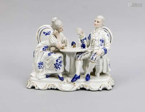 Big old porcelain figures group. Scissors Kende