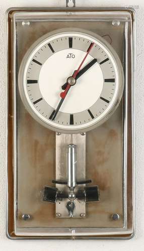 50-ies Ato Paris electric wall clock. Leon Hatcht