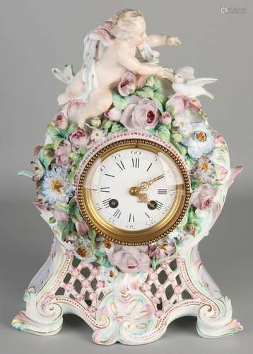 Antique German porcelain clock with reprocessed