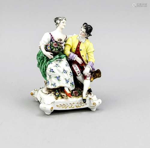 Antique Viennese porcelain FIG. Man and woman with