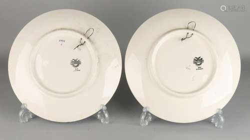 Two antique German Villeroy & Boch dishes for