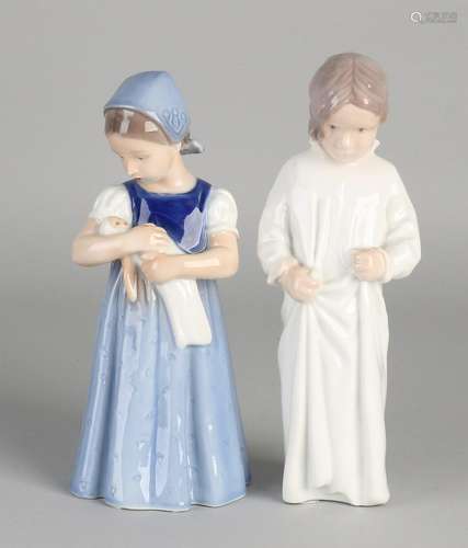 Two Danish porcelain figures. 20th century. One time