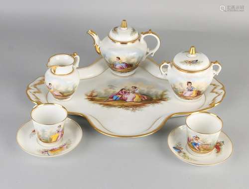 Rare 19th century hand-painted porcelain Biedermeier