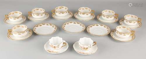 Antique tableware. Circa 1900. Among others: Limoges,