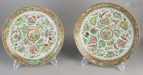 Two large Chinese porcelain Family Rose Cantonese