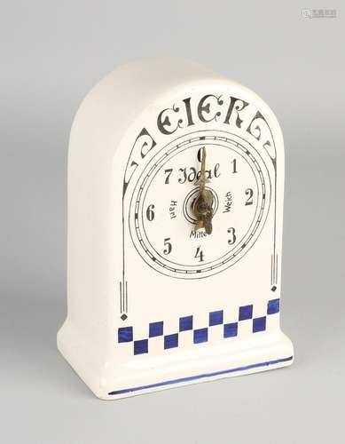 Antique German ceramic egg timer. Signature Ideal.