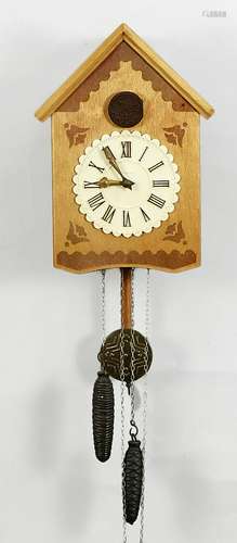 Russian wooden cuckoo clock with bakelite. 20th