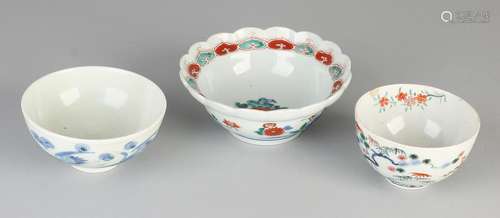 Three antique Japanese / Chinese porcelain bowls. One