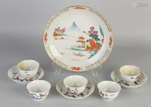 Lot Chinese porcelain (9x). 18th - 19th Century.