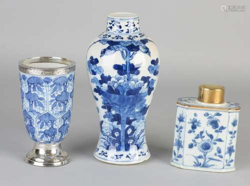 Three parts of 18th century Chinese porcelain.