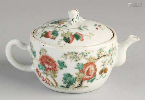 Small 18th - 19th century Chinese porcelain teapot with