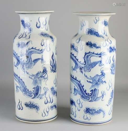 Two large antique Chinese porcelain rolvazen ??with