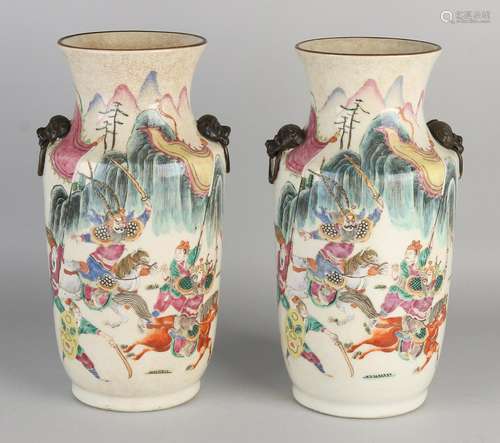 Two 19th century Chinese porcelain vases with