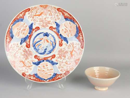 Twice China / Japan. One 19th century Imari dish. One