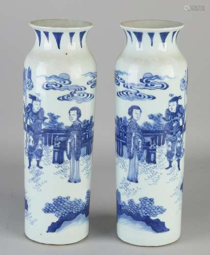 Two 19th century Chinese porcelain rolvazen ??with