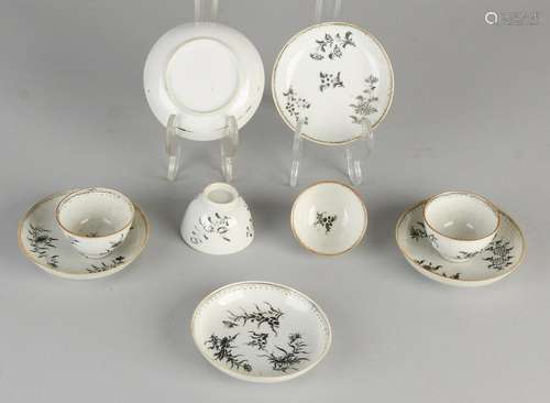 18th Century Chinese porcelain cups and saucers with