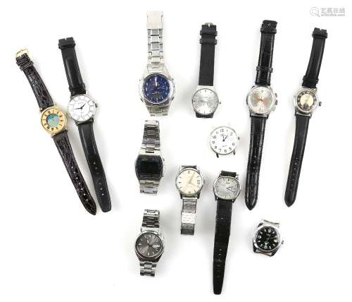 Various makers, a Certina Gentleman's vintage Labora wristwatch the silvered dial with black chapter