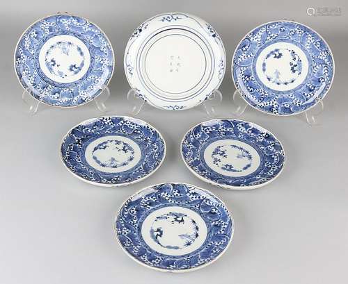 Six antique Chinese / Japanese? porcelain plates with