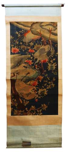 A large Chinese, or other Asian scroll picture, of Xi Wangmu, The Daoist Queen Mother of The West,