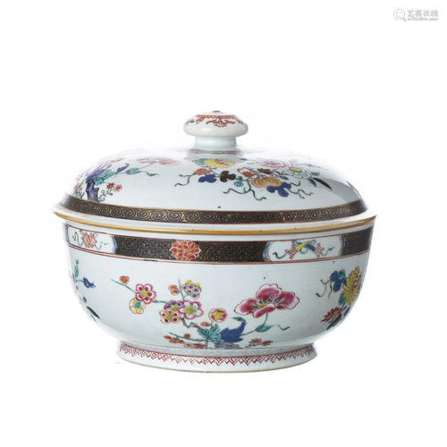 Chinese Porcelain Famille Rose Tureen, Yongz…