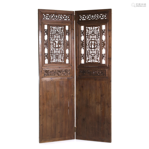 Pair of Large Panels / Chinese Screen