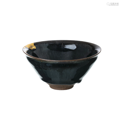 Chinese ceramic cizhou bowl with kintsugi