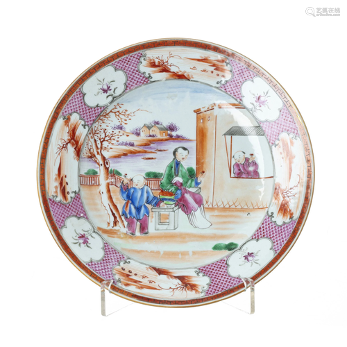 'Mandarin' plate in Chinese porcelain