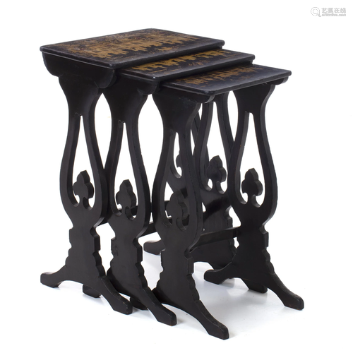 Chinese lacquer nesting tables