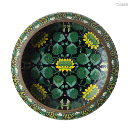 CloisonnÃ© metal bowl