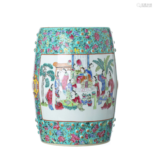 Porcelain stool in chinese porcelain