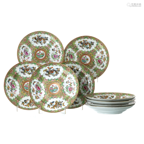 Nine'Rose medallion soup plates in Chinese por…