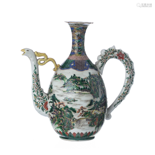 Porcelain Wine Jug from Japan, Edo