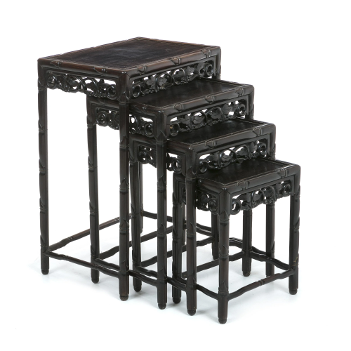 Four Chinese nesting tables